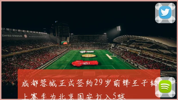 成都蓉城正式签约29岁前锋王子铭上赛季为北京国安打入5球